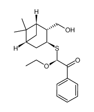 (1S,2R,3S,5R,2'S)-6,6-dimethyl-3-(2'-ethoxy-1'-phenyl-1'-oxo-2'-ethylsulfanyl)-2-hydroxymethyl-bicyclo[3.1.1]heptane Structure