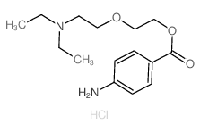 p-AMINOBENZOIC ACID-2-(2-(DIETHYLAMINO) ETHOXY)ETHYL ESTER, HYDROCHLORIDE structure