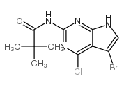 Propanamide, N-(5-bromo-4-chloro-7H-pyrrolo[2,3-d]pyrimidin-2-yl)-2,2-dimethyl- Structure