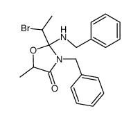 2-benzylamino-2-(1-bromoethyl)-3-benzyl-5-methyloxazolidin-4-one Structure