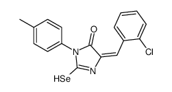 (5Z)-5-[(2-chlorophenyl)methylidene]-2-λ1-selanyl-3-(4-methylphenyl)imidazol-4-one Structure