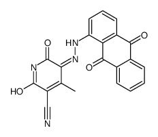 5-[(9,10-dihydro-9,10-dioxo-1-anthryl)azo]-1,2-dihydro-6-hydroxy-4-methyl-2-oxonicotinonitrile结构式