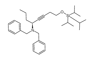 (S)-N,N-dibenzyl-8-((triisopropylsilyl)oxy)oct-5-yn-4-amine Structure