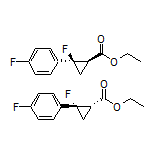 Ethyl rel-(1R,2R)-2-Fluoro-2-(4-fluorophenyl)cyclopropanecarboxylate Structure