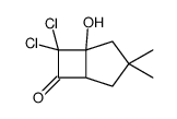 6,6-dichloro-5-hydroxy-3,3-dimethylbicyclo[3.2.0]heptan-7-one Structure