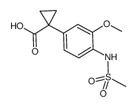 2-[3-methoxy-4-(methylsulfonylamino)phenyl]cyclopropanecarboxylic acid Structure