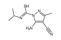 5-amino-4-cyano-3-methyl-N-propan-2-ylpyrazole-1-carbothioamide Structure