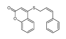 4-(3-phenylprop-2-enylsulfanyl)chromen-2-one Structure