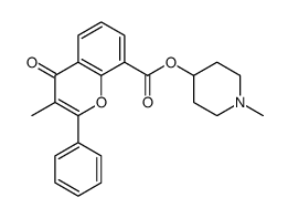 1-Methyl-4-piperidinyl 3-methyl-4-oxo-2-phenyl-4H-1-benzopyran-8-carbo xylate结构式