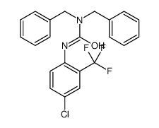 1,1-dibenzyl-3-[4-chloro-2-(trifluoromethyl)phenyl]urea Structure