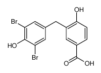 3-(3,5-dibromo-4-hydroxy-benzyl)-4-hydroxy-benzoic acid结构式