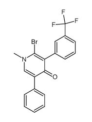 2-Bromo-1-methyl-5-phenyl-3-(3-trifluoromethyl-phenyl)-1H-pyridin-4-one结构式