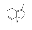 (S)-7-iodo-3,7a-dimethyl-2,4,5,7a-tetrahydro-1H-indene结构式