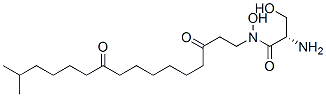 (2S)-2-Amino-N,3-dihydroxy-N-(15-methyl-3,10-dioxohexadecyl)propanamide结构式