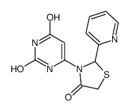 6-(4-oxo-2-pyridin-2-yl-1,3-thiazolidin-3-yl)-1H-pyrimidine-2,4-dione结构式