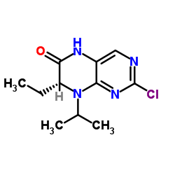 (7R)-2-Chloro-7-ethyl-7,8-dihydro-8-(1-methylethyl)-6(5H)-pteridinone structure