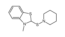 3-methyl-2-piperidin-1-ylsulfanyl-2H-1,3-benzothiazole Structure