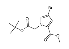 4-bromo-1-tert-butoxycarbonylmethyl-1H-pyrrole-2-carboxylic acid methyl ester Structure