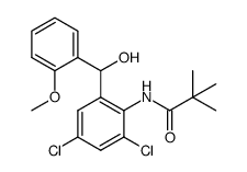 N-(2,4-dichloro-6-[hydroxy(2-methoxyphenyl)methyl]-phenyl)-2,2-dimethylpropanamide结构式