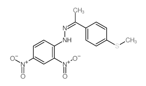 N-[1-(4-methylsulfanylphenyl)ethylideneamino]-2,4-dinitro-aniline结构式