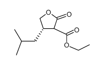 (4S)-ethyl tetrahydro-4-isobutyl-2-oxofuran-3-carboxylate结构式