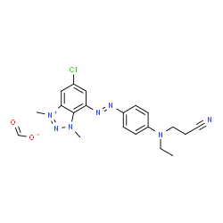 6-chloro-4-[[4-[(2-cyanoethyl)ethylamino]phenyl]azo]-1,3-dimethyl-1H-benzotriazolium formate Structure