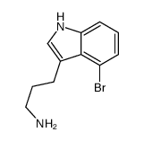 3-(4-bromo-1H-indol-3-yl)propan-1-amine结构式