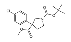 1-tert-butyl 3-methyl 3-(4-chlorophenyl)pyrrolidine-1,3-dicarboxylate Structure