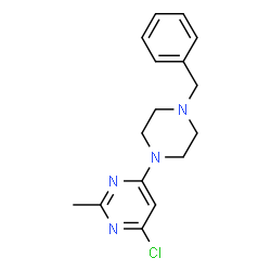 4-(4-benzylpiperazino)-6-chloro-2-methylpyrimidine Structure