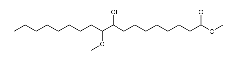 methyl 9-hydroxy-10-methoxyoctadecanoate结构式