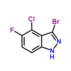 3-Bromo-4-chloro-5-fluoro-1H-indazole Structure