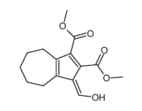 3,4,5,6,7,8-Hexahydro-3-hydroxymethylen-1,2-azulendicarbonsaeure-dimethylester Structure