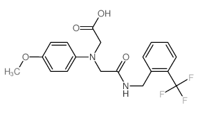 [(4-Methoxyphenyl)(2-oxo-2-{[2-(trifluoromethyl)-benzyl]amino}ethyl)amino]acetic acid Structure