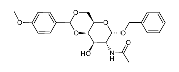 benzyl 2-acetamido-2-deoxy-4,6-O-(4-methoxybenzylidene)-α-D-galactopyranoside Structure