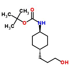 TERT-BUTYL TRANS-4-(3-HYDROXYPROPYL)CYCLOHEXYLCARBAMATE structure