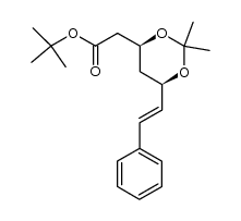 t-butyl (3S*,5R*,6E)-7-phenyl-3,5-isopropylidenedioxy-6-heptenoate Structure