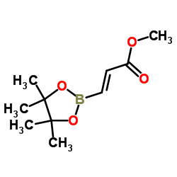 (E)-methyl 3-(4,4,5,5-tetramethyl-1,3,2-dioxaborolan-2-yl)acrylate结构式