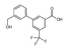 3-[3-(hydroxymethyl)phenyl]-5-(trifluoromethyl)benzoic acid Structure