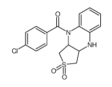 [(3aR,9aS)-2,2-dioxo-3,3a,9,9a-tetrahydro-1H-thieno[3,4-b]quinoxalin-4-yl]-(4-chlorophenyl)methanone Structure