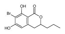 7-Bromo-3,4-dihydro-6,8-dihydroxy-3-propyl-1H-2-benzopyran-1-one structure