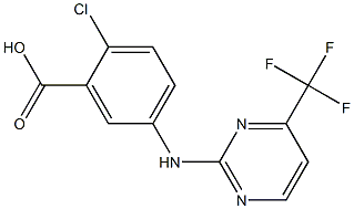 Benzoic acid, 2-chloro-5-[[4-(trifluoromethyl)-2- pyrimidinyl]amino]-结构式