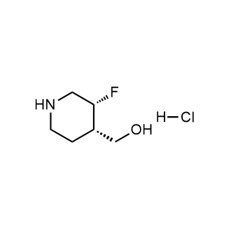 ((3R,4S)-3-fluoropiperidin-4-yl)methanol hydrochloride structure