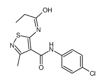 N-(4-chlorophenyl)-3-methyl-5-(propanoylamino)-1,2-thiazole-4-carboxamide Structure