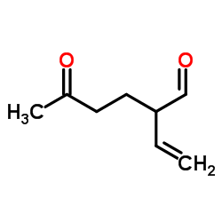 Hexanal, 2-ethenyl-5-oxo- (9CI)结构式