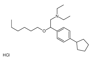 2-(4-cyclopentylphenyl)-N,N-diethyl-2-hexoxyethanamine,hydrochloride结构式