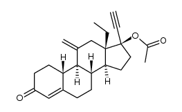 (8S,9S,10R,13S,14S,17R)-13-ethyl-17-ethynyl-11-methylene-3-oxo-2,3,6,7,8,9,10,11,12,13,14,15,16,17-tetradecahydro-1H-cyclopenta[a]phenanthren-17-yl acetate结构式