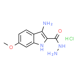 3-amino-6-methoxy-1H-indole-2-carbohydrazide hydrochloride structure