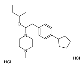 1-[1-butan-2-yloxy-2-(4-cyclopentylphenyl)ethyl]-4-methylpiperazine,dihydrochloride结构式