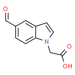 2-(5-甲酰基-1H-吲哚-1-基)乙酸结构式