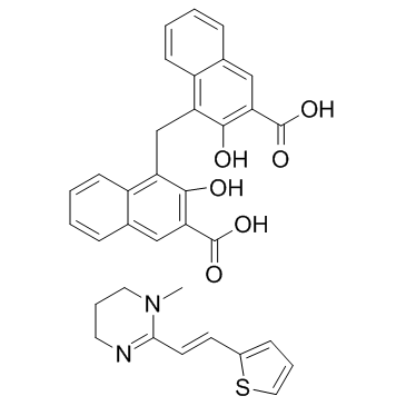 双羟萘酸噻嘧啶结构式